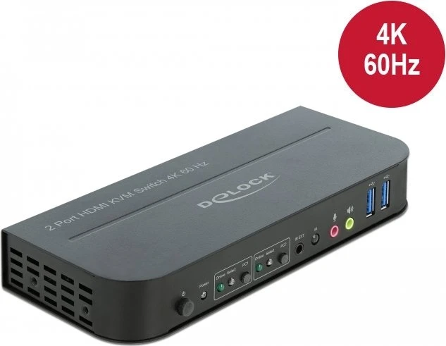 DeLOCK 4K 60Hz HDMI/USB KVM-Switch, 2-port