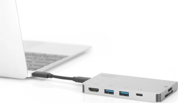 Digitus Multiport Travel Dock, USB-Hub, Dual-Slot-Cardreader, USB-C 3.0 [Buchse]