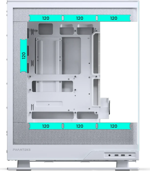 Phanteks Evolv X2 Matrix, weiß, Glasfenster
