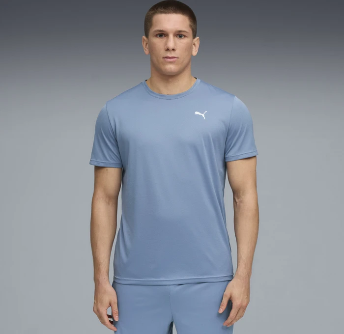 Puma Train All Day Essentials Poly Texture T-Shirt kurzarm cool blue (Herren)