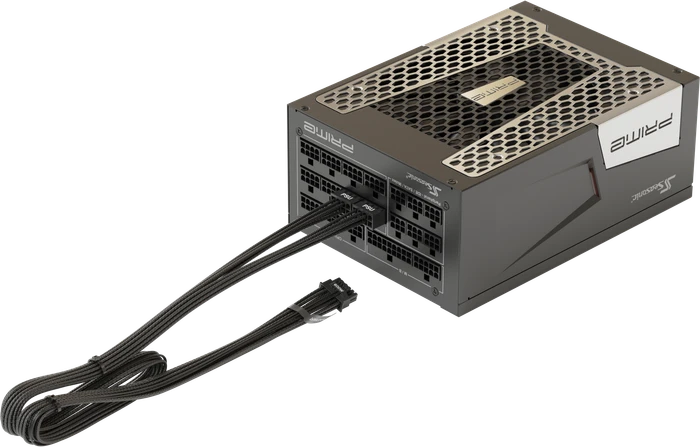 Seasonic 12VHPWR Cable, 600W PCIe 5.0 12VHPWR, 2x 8-Pin PCIe Stecker auf 16-Pin PCIe 5.0 12VHPWR Stecker, Adapterkabel, schwarz, 75cm