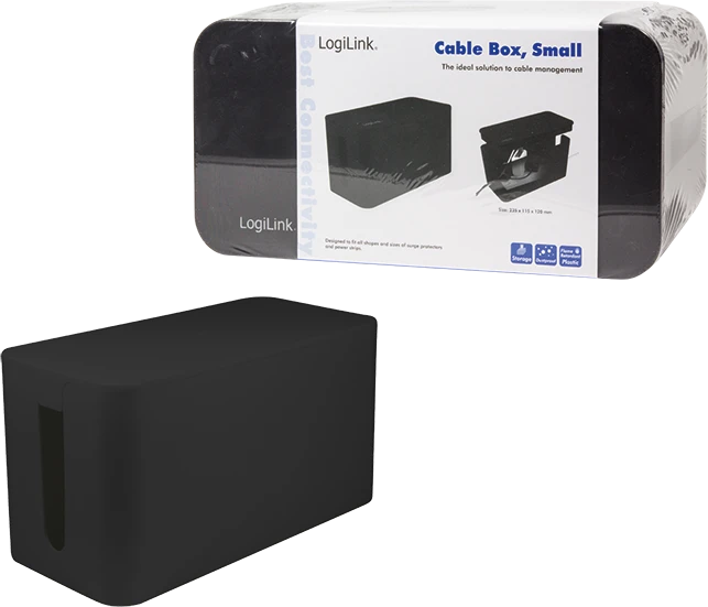 LogiLink Kabelbox klein, 235x115x120mm, schwarz