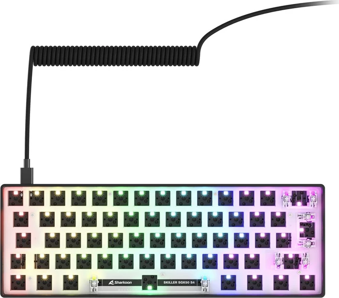 Sharkoon Skiller SGK50 S4 Gen2 Barebone Gaming Tastatur, schwarz, ISO/ANSI
