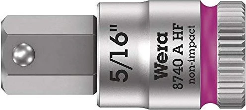 Wera 8740 A HF Zyklop Innensechskant Steckschlüssel 1/4" zöllig, 5/16"x28mm