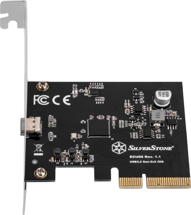 SilverStone ECU06, 1x USB-C 3.2, PCIe 3.0 x4