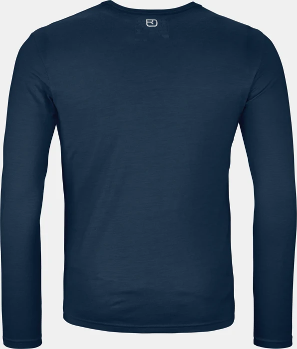 Ortovox 185 Merino Brand Outline Funktionsshirt langarm deep ocean (Herren)
