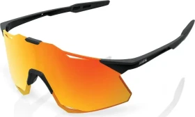 100% Hypercraft matte black/hiper red multilayer mirror lens