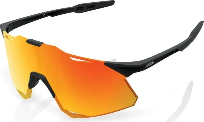 100% Hypercraft matte black/hiper red multilayer mirror lens