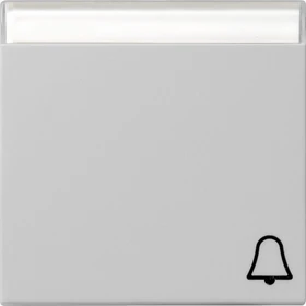Gira System 55 Wippe mit Symbol Klingel und Beschriftungsfeld, grau matt