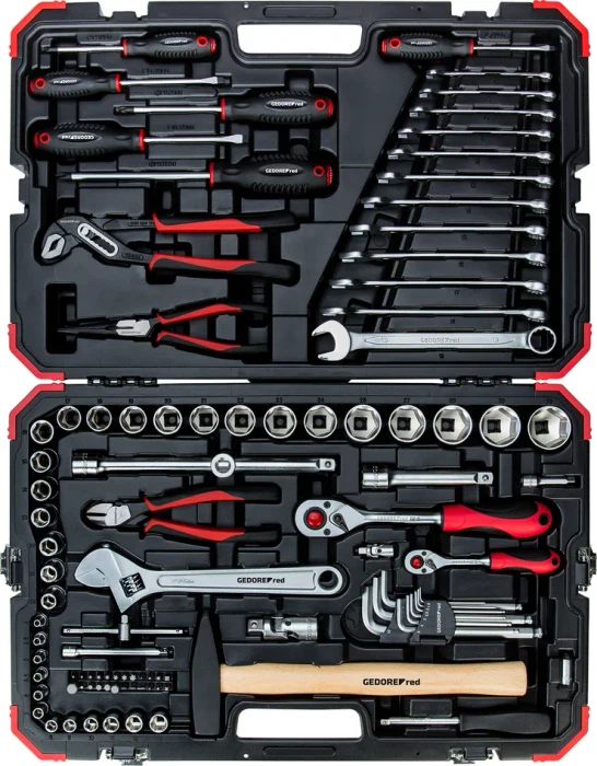 Gedore red R46003100 Steckschlüsselsatz inkl. Koffer, 100-tlg.