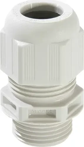Wiska ESKV 25 RW LG Railway Kabelverschraubung, Kunststoff M25, RAL 7035 mit kurzem Anschlussgewinde