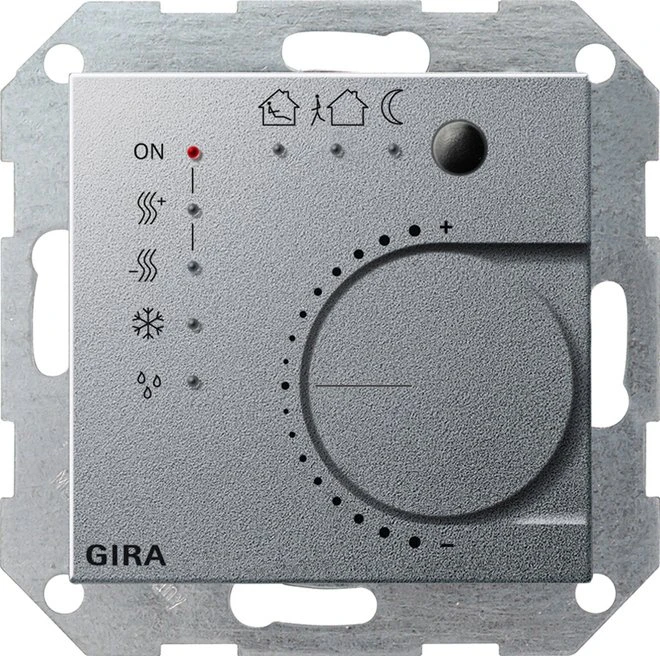 Gira KNX System 55 Stetigregler mit Tasterschnittstelle 4-fach, Alu