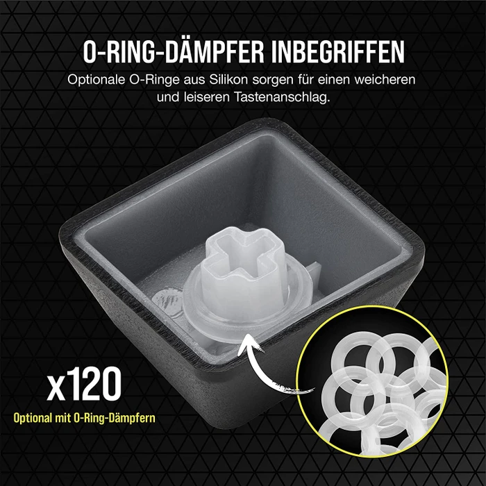 Corsair Pro Keycap Mod Kit, Kunststoff (PBT) Double-Shot, schwarz, 105 Tasten, ISO-DE