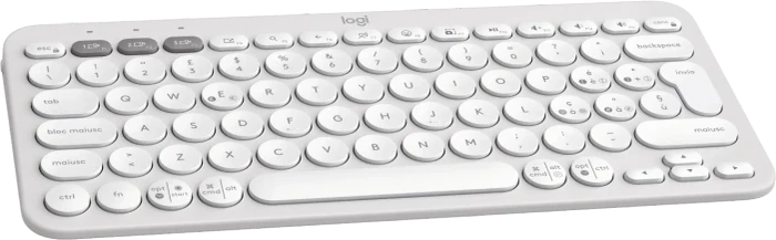 Logitech K380s Pebble Keys 2, weiß, Logi Bolt, USB/Bluetooth, IT
