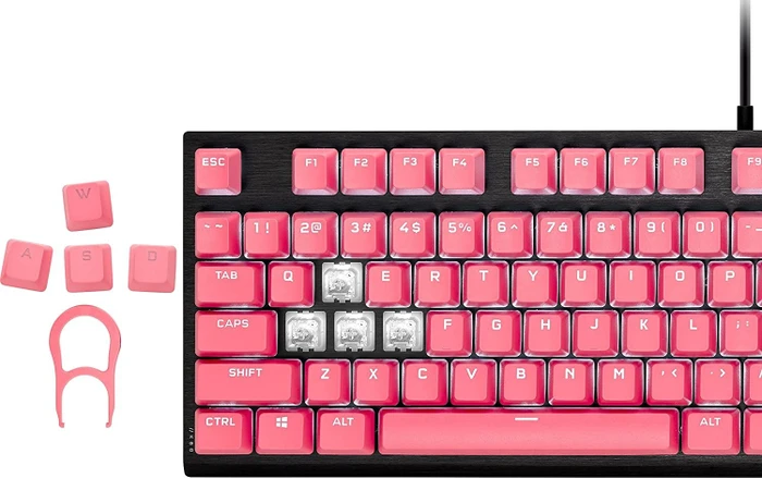 Corsair Pro Keycap Mod Kit, Kunststoff (PBT) Double-Shot, rosa, 105 Tasten, ISO-DE