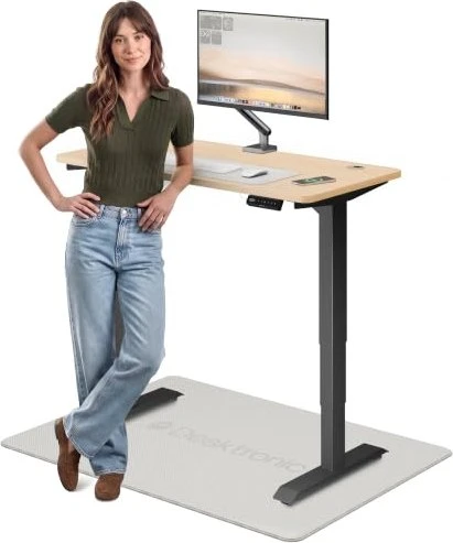 Desktronic HomePro Sitz-Steh-Schreibtisch 120x60cm Eiche/schwarz