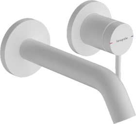 Hansgrohe Tecturis S Einhebel-Waschtischmischer Unterputz für Wandmontage EcoSmart+ mit Auslauf 16.5cm mattweiß