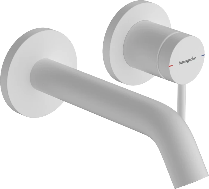 Hansgrohe Tecturis S Einhebel-Waschtischmischer Unterputz für Wandmontage EcoSmart+ mit Auslauf 16.5cm mattweiß