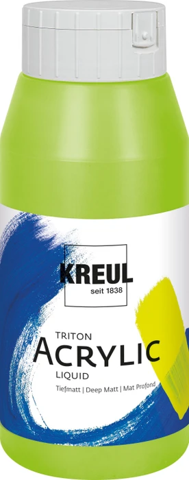 Kreul Triton Acrylic Liquid Acrylfarbe, zinnobergrün, 750ml (17084)