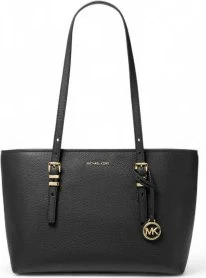 Michael Kors Quinn Medium aus gekrispeltem Leder Shopper schwarz