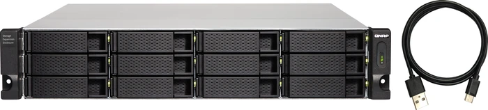 QNAP Rack Expansion Unit TL-R1200C-RP, 1x USB-C 3.1, 2HE