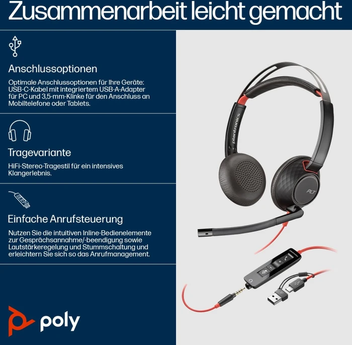Poly Blackwire C5220 USB-C/A