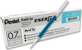 Pentel EnerGel Roller Pen LR7-SX Tintenrollermine 0.35mm (0.7mm Ball) himmelblau, 12er-Pack