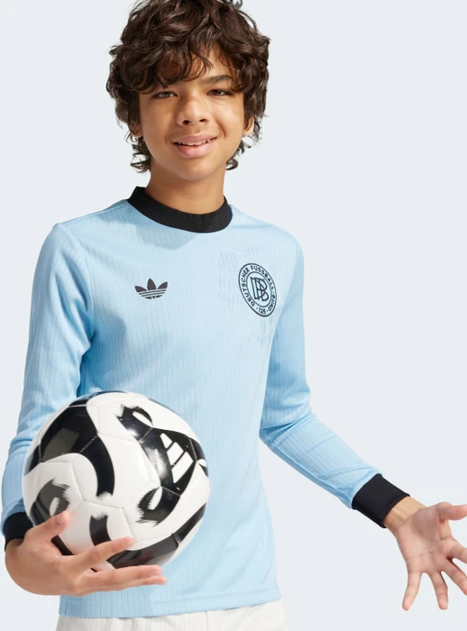 adidas Deutschland Anniversary Trikot langarm clear blue/black (Junior)