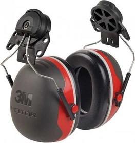 3M Peltor X3P3E Helm-Gehörschutz schwarz/rot