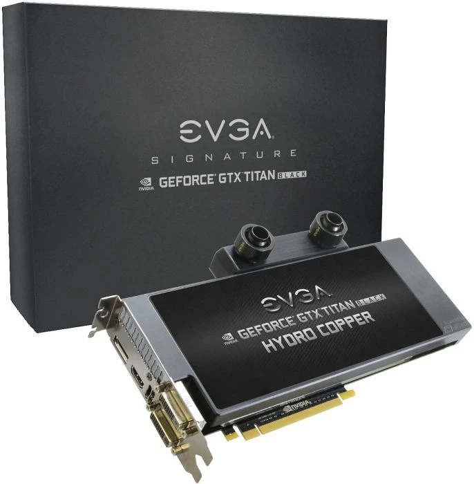 EVGA GeForce GTX Titan Black Hydro Copper Signature, 6GB GDDR5, 2x DVI, HDMI, DP