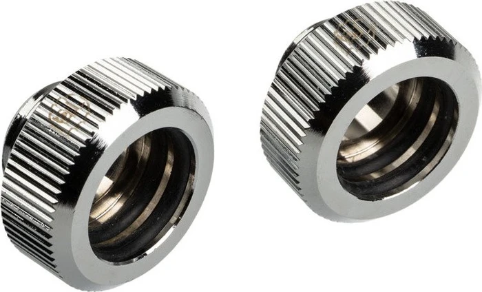 Bitspower Touchaqua Hardtube Adapter G1/4" auf 14mm, Glorious Silver, 2er-Pack