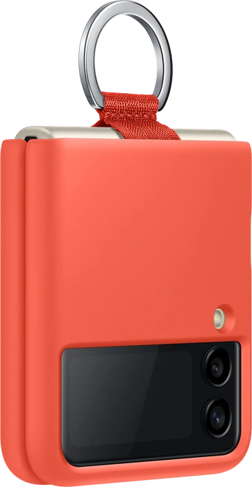 Samsung Silicone Cover with Ring für Galaxy Z Flip 3 5G Coral