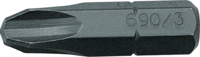 Gedore 690 3 S-010 Kreuzschlitz Bit 1/4", PH3x25mm, 10 Stück