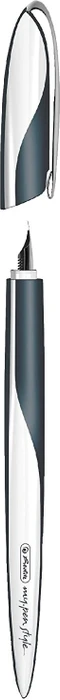 Herlitz my.pen style Nicewriter Kalligrafieset weiß/dark shale, rechte Hand/linke Hand, 0.9mm, 1.4mm, 1.9mm, 3-teilig, Folienbox