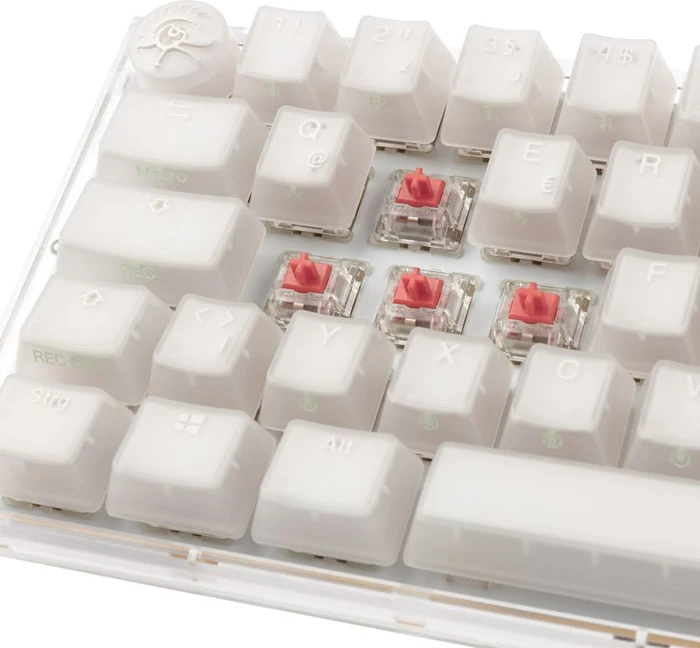 Ducky One 3 SF PBT, LEDs RGB, Aura White, MX SILENT RGB RED, USB, DE