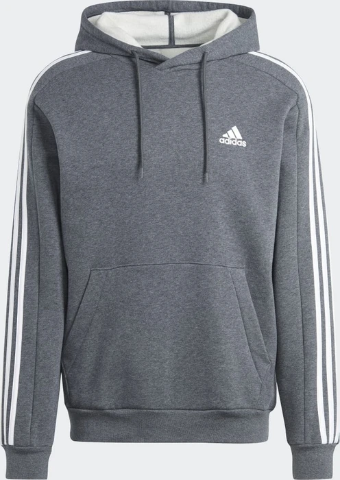 adidas Essentials 3-Streifen Hoodie dark grey heather (Herren)