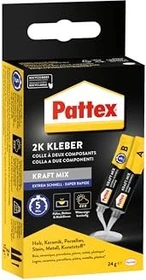 Pattex PK6ST Kraft-Mix Extrem Schnell 2-Komponenten Epoxidharzkleber, 24g