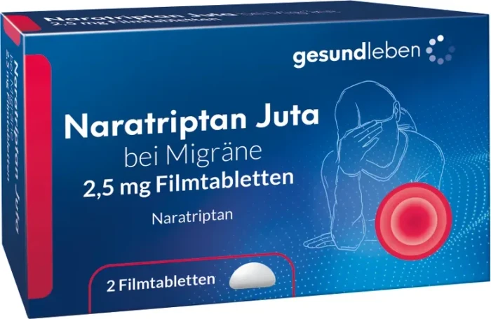 Alliance Gesund Leben Naratriptan Juta bei Migräne 2.5mg Filmtabletten, 2 Stück