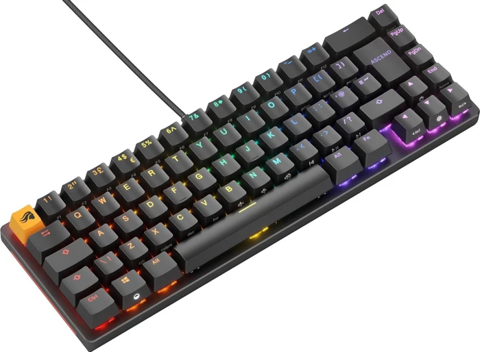 Glorious GMMK 2 Compact, 65%, schwarz, LEDs RGB, Glorious Fox Linear, USB, UK
