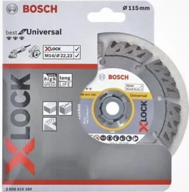 Bosch Professional X-LOCK Best for Universal Diamanttrennscheibe, 115x2.4x22.23mm, 1 Stück