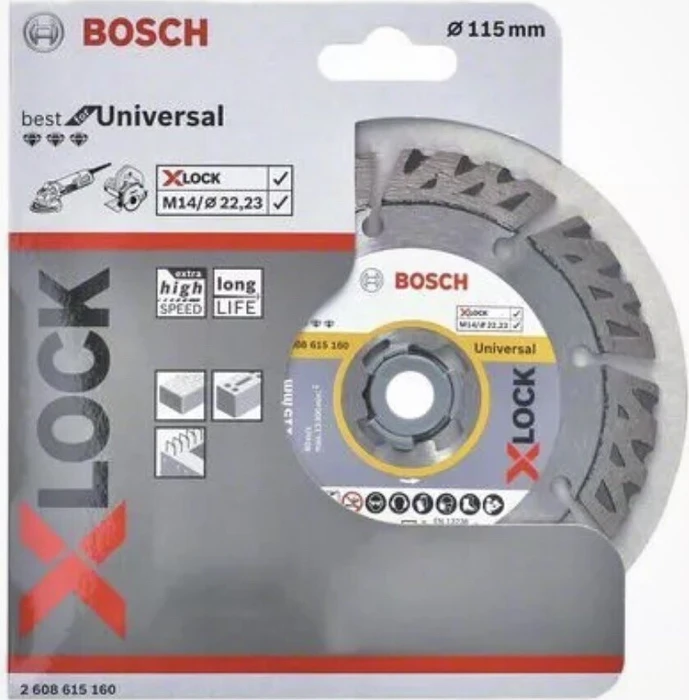 Bosch Professional X-LOCK Best for Universal Diamanttrennscheibe, 115x2.4x22.23mm, 1 Stück