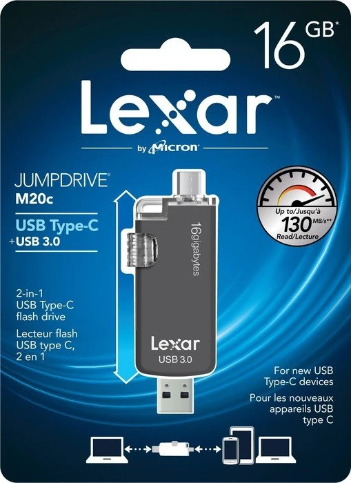 Lexar JumpDrive M20c 16GB, USB-A + USB-C, USB 3.2 Gen 1×1