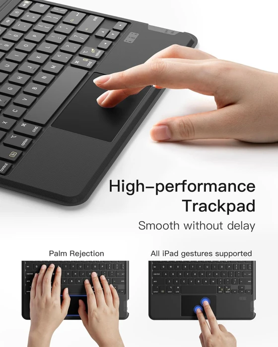 Inateck Abnehmbare Tastatur für iPad Air 4/iPad Air 5/iPad Air 6/iPad Pro 11", schwarz, UK