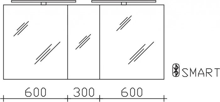 Pelipal SDAES5015-I Serie 25 Spiegelschrank 1500x703x170mm