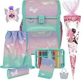 scooli Easy Start Butterfly Wishes Schultaschen-Set,   5-tlg.