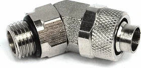 Aquatuning 45° Schlauchanschluss, G1/4" auf 13/10mm, vernickelt