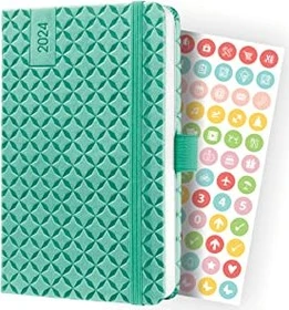 Sigel Jolie Wochenkalender 2024, A6, Hardcover, mintgrün, 87 Blatt
