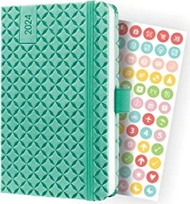 Sigel Jolie Wochenkalender 2024, A6, Hardcover, mintgrün, 87 Blatt