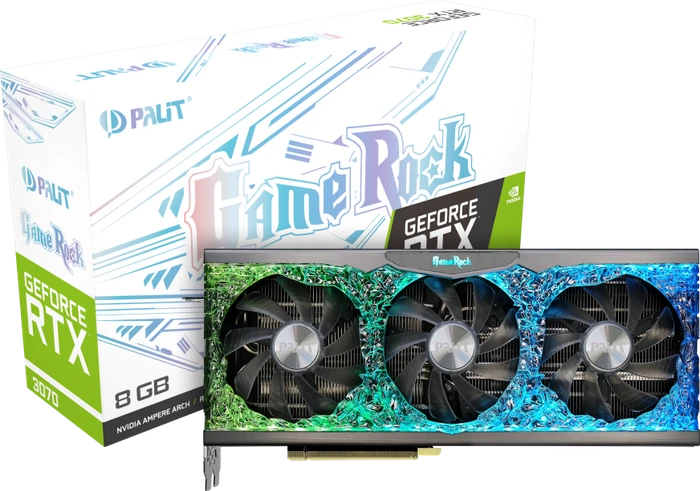 Palit GeForce RTX 3070 GameRock V1 (LHR), 8GB GDDR6, HDMI, 3x DP