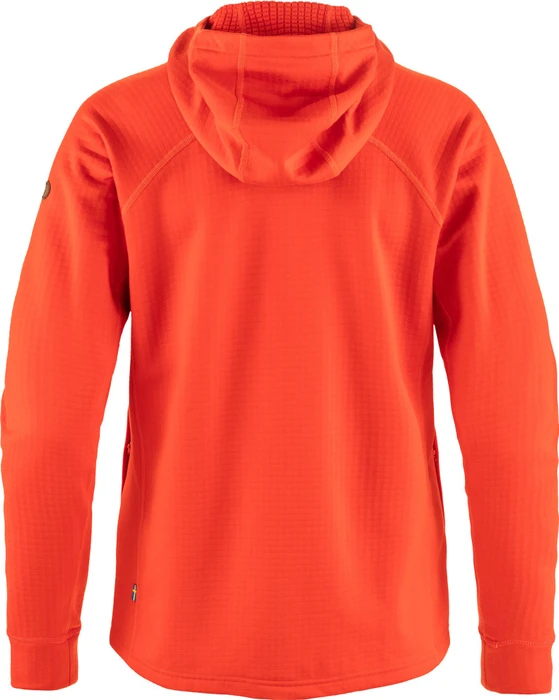 Fjällräven Abisko Grid Fleece Hoodie Funktionsjacke flame orange (Damen)
